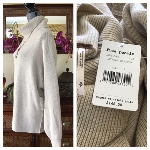 Free People Softly Structured Tunic Sweater.  NWT. - Picture 6 of 7